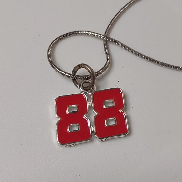 Number 88 Red Necklace And Earring Set - Picture 2 of 12